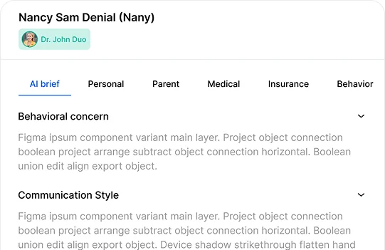 Clinical narrative generation UI preview